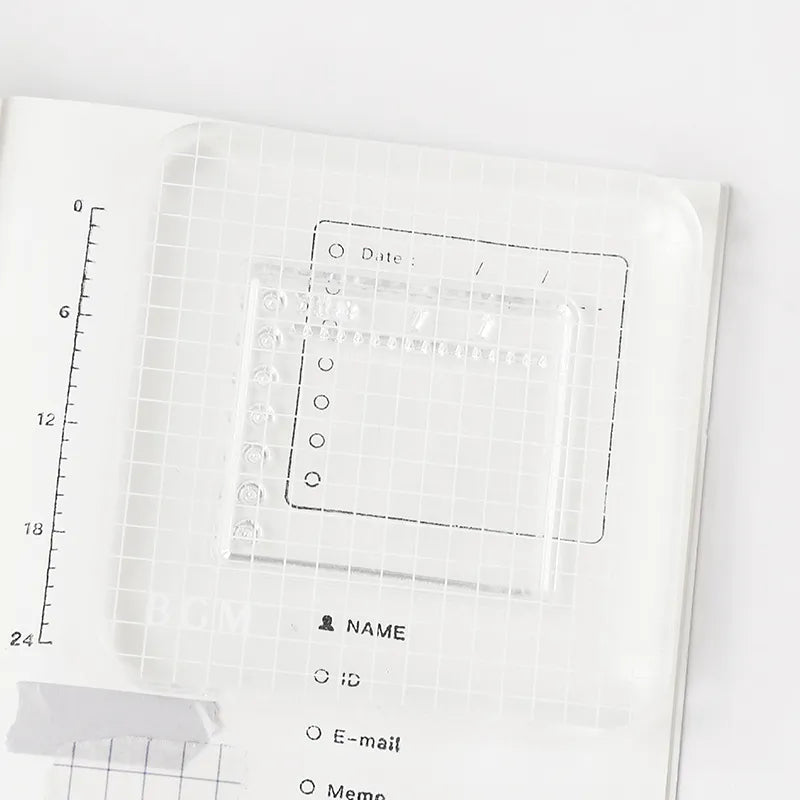 BGM Acrylic Stamp Block - Grid Small