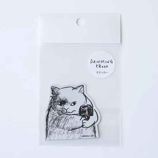 Dawning Crow - Die Cut Sticker - Gun Kitty