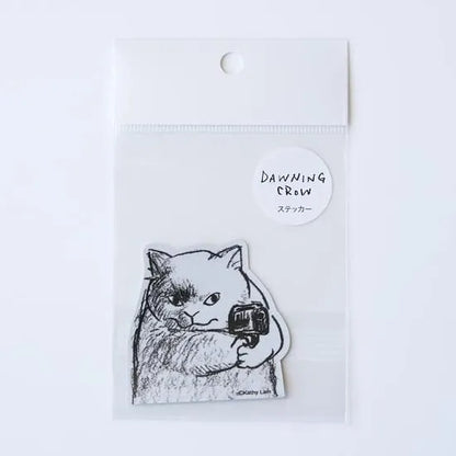 Dawning Crow - Die Cut Sticker - Gun Kitty
