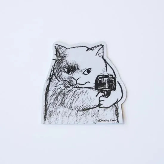 Dawning Crow - Die Cut Sticker - Gun Kitty