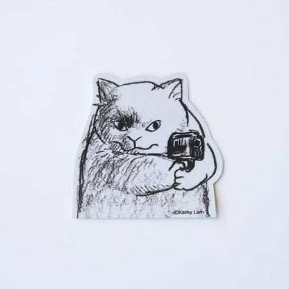 Dawning Crow - Die Cut Sticker - Gun Kitty