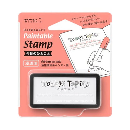Midori Paintable Stamp - Pre-Inked - Half Size - One Phrase Of The Day