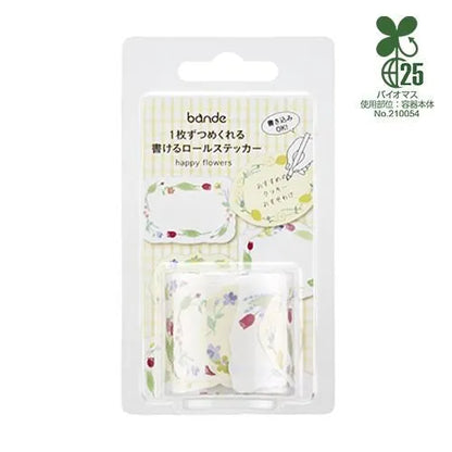 Bande Writable Sticker Roll - Happy Flowers