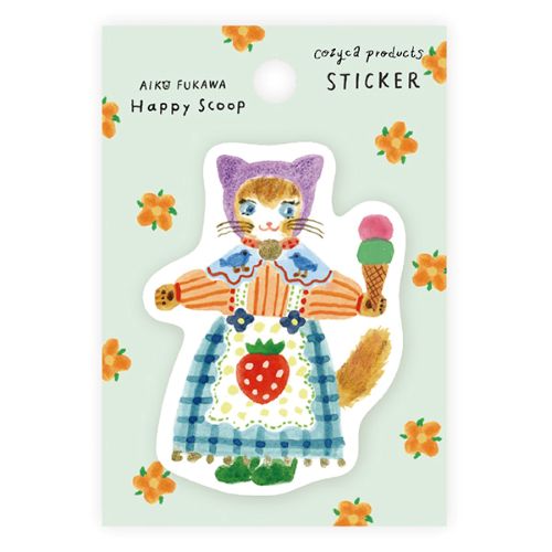 Cozyca x Aiko Fukawa - Die-Cut Sticker - Happy Scoop