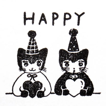 Cozyca x Aiko Fukawa - Wood Stamp - Happy