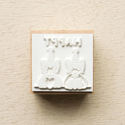 Cozyca x Aiko Fukawa - Wood Stamp - Happy