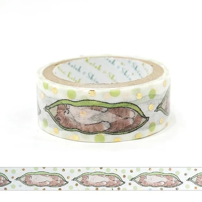 Shinzi Katoh Foil Washi Tape - My Dear Cats Series - Hide-and-Seek