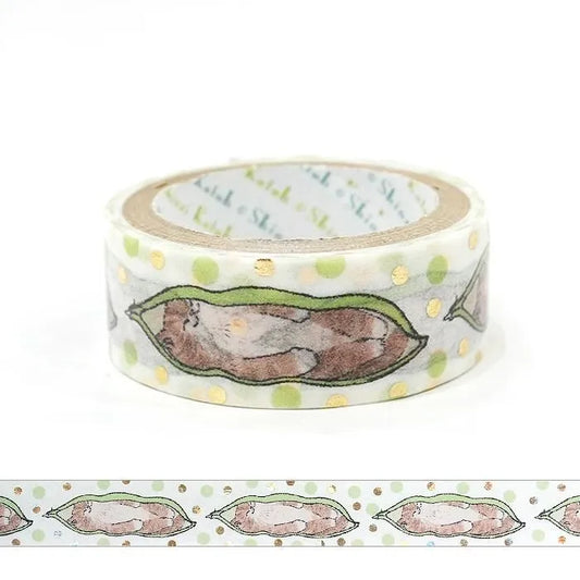 Shinzi Katoh Foil Washi Tape - My Dear Cats Series - Hide-and-Seek