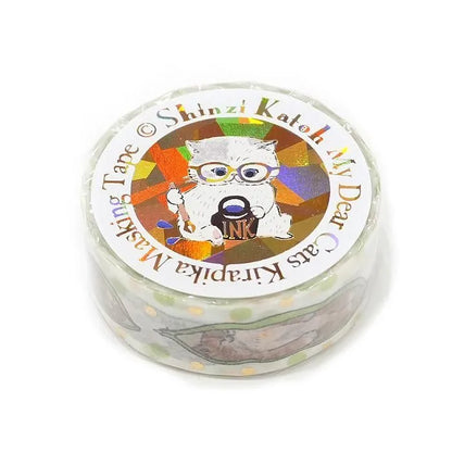 Shinzi Katoh Foil Washi Tape - My Dear Cats Series - Hide-and-Seek