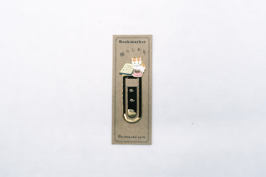 Pottering Cat Bookmark - Hot Cocoa
