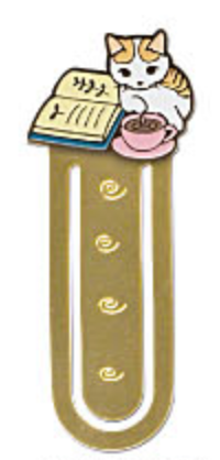 Pottering Cat Bookmark - Hot Cocoa
