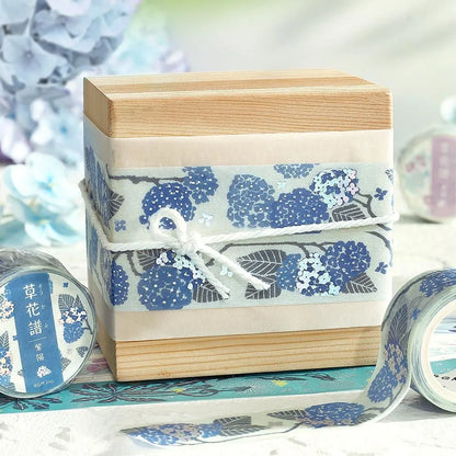 BGM Foil Washi Tape - Flower & Grass Series - Hydrangea