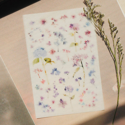 mikan manta - Sticker Sheet - Hydrangea