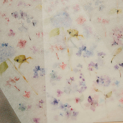 mikan manta - Sticker Sheet - Hydrangea