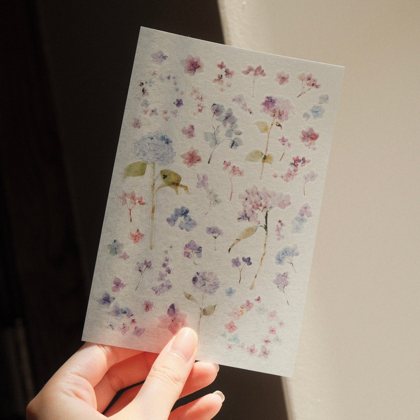 mikan manta - Sticker Sheet - Hydrangea
