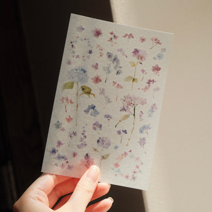 mikan manta - Sticker Sheet - Hydrangea