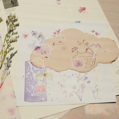 mikan manta - Sticker Sheet - Hydrangea
