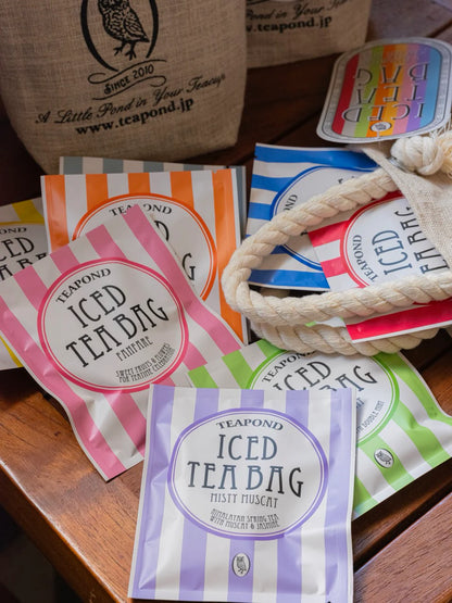 TEAPOND Iced Tea Bags with Mini Tote - Assorted Set of 8