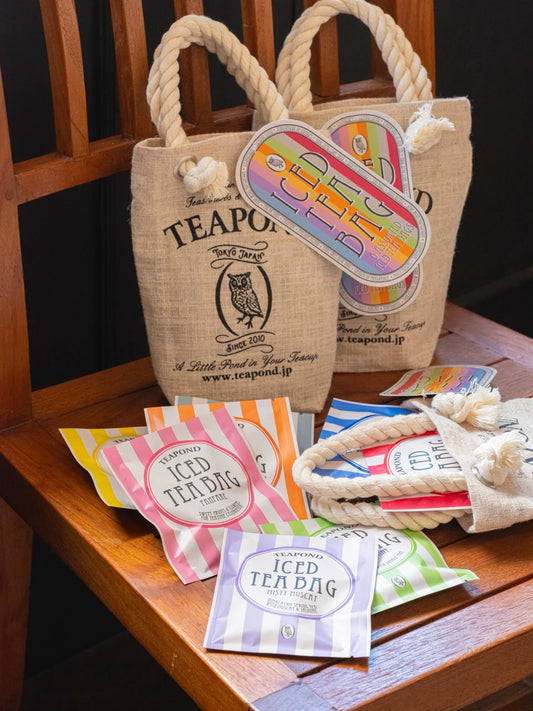 TEAPOND Iced Tea Bags with Mini Tote - Assorted Set of 8