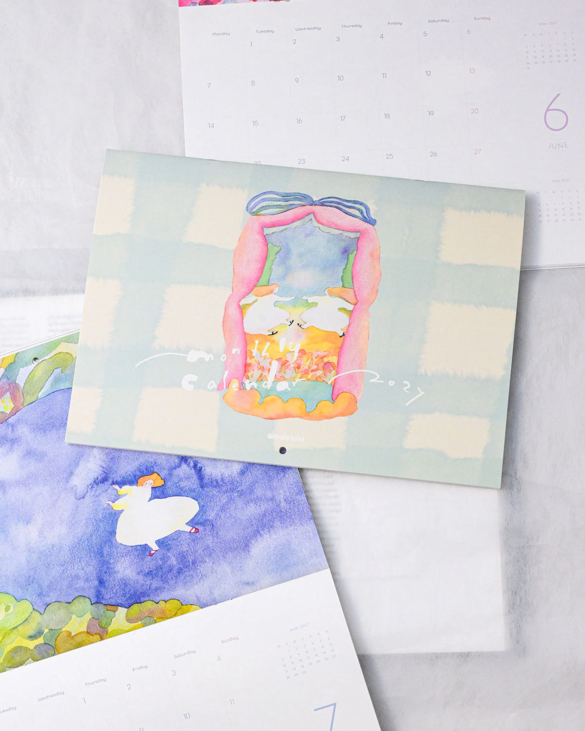 dodolulu - 2027 A4 Illustrated Wall Calendar