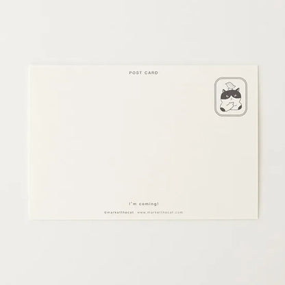 Market the Cat - Postcard - I'm Coming!