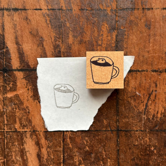 Spica Garden Wood Stamp - muu-chan Series - In Coffee