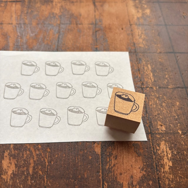 Spica Garden Wood Stamp - muu-chan Series - In Coffee