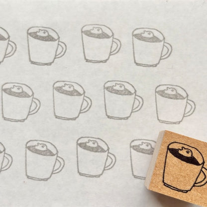 Spica Garden Wood Stamp - muu-chan Series - In Coffee