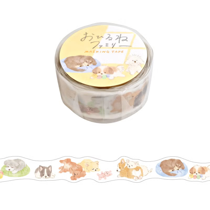 Mind Wave Naptime Family Washi Tape - Inukai-san Family