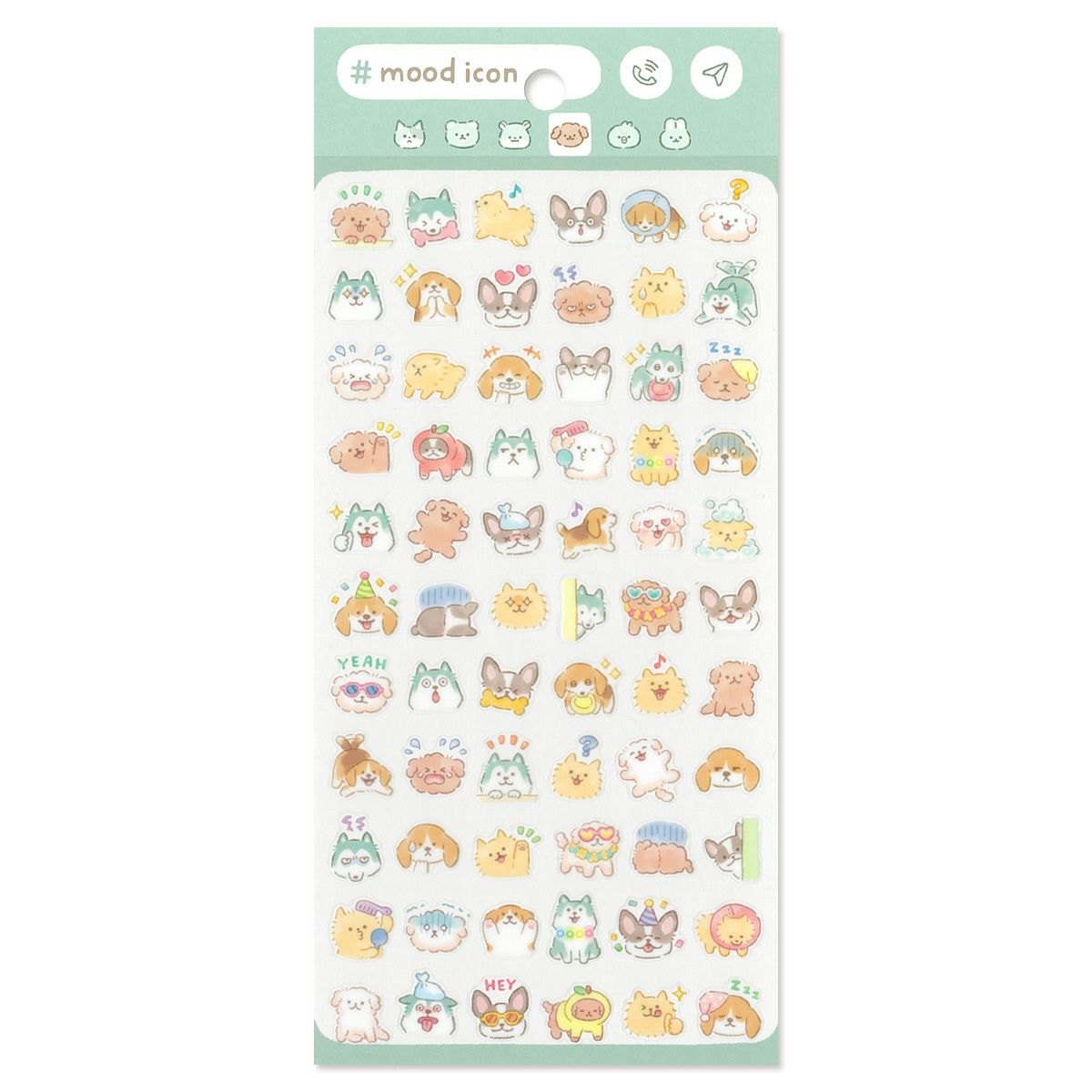 Mind Wave Mood Icon Sticker Sheet - Inu