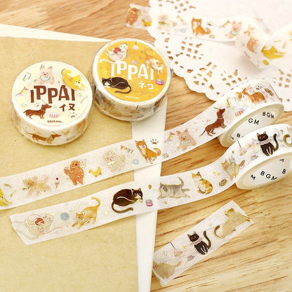 BGM Foil Washi Tape - IPPAI Series - Full of Cats