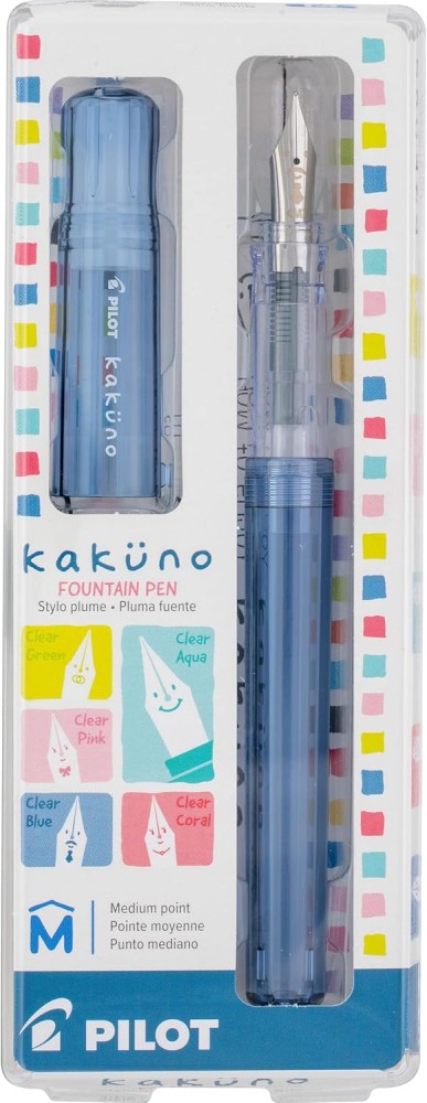 Kakuno Fountain Pen - Family Series - Medium Nib - Clear Blue