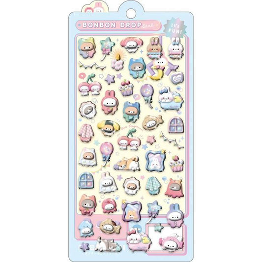 Q-LIA - Bonbon Drop 3D Stickers - Kigurumi