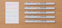 Pilot Kire-Na Dual Tip Highlighter - Set of 5 - Pale Colors