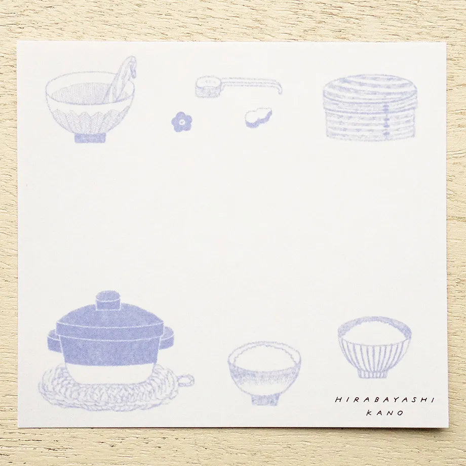 Cozyca x Kano Hirabayashi - Block Memo Pad - Kitchen Tools
