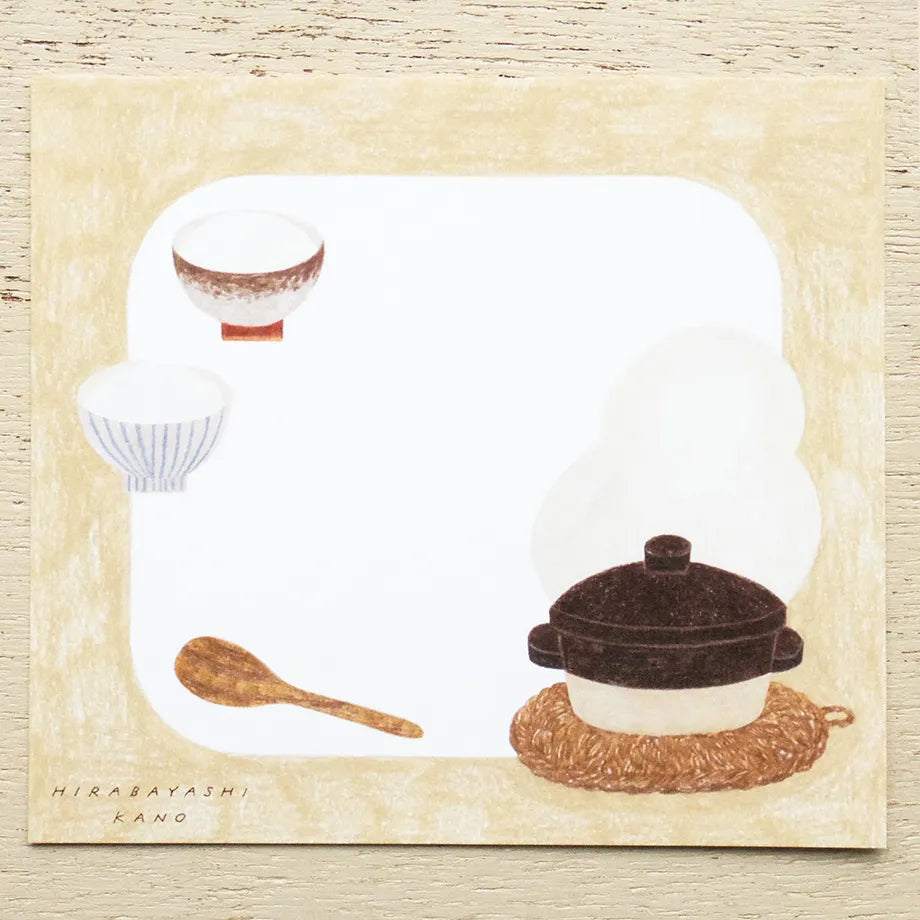 Cozyca x Kano Hirabayashi - Block Memo Pad - Kitchen Tools