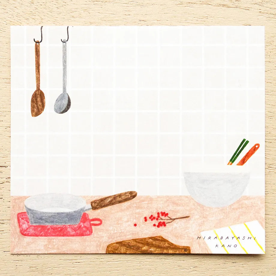 Cozyca x Kano Hirabayashi - Block Memo Pad - Kitchen Tools