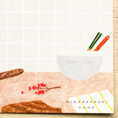 Cozyca x Kano Hirabayashi - Block Memo Pad - Kitchen Tools