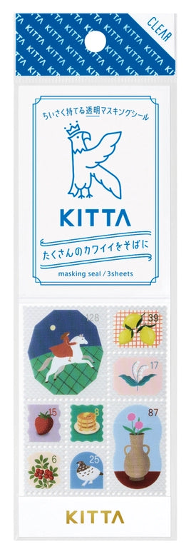 KITTA Washi Tape - Clear Series - Postage Stamp Memory
