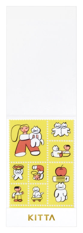 KITTA Washi Tape - Clear Series - Postage Stamp Playmates