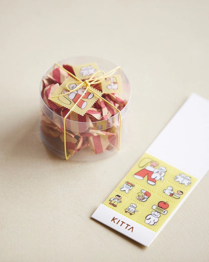KITTA Washi Tape - Clear Series - Postage Stamp Playmates