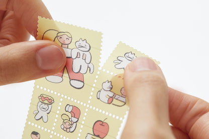 KITTA Washi Tape - Clear Series - Postage Stamp Playmates
