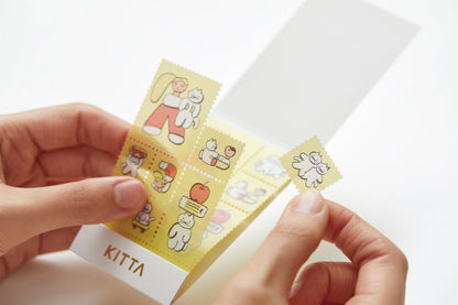 KITTA Washi Tape - Clear Series - Postage Stamp Playmates