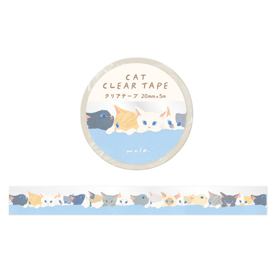 RYU-RYU x mula - Cat Clear Tape - Kitten Blue
