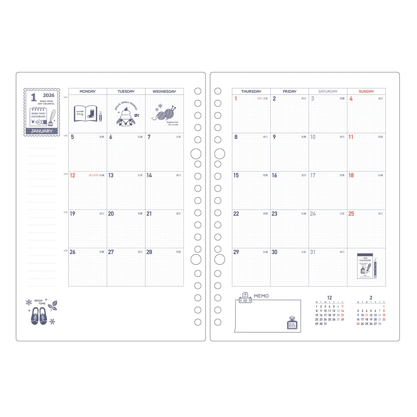Kleid x Eric Small Things 2026 Loose Leaf A5 Planner