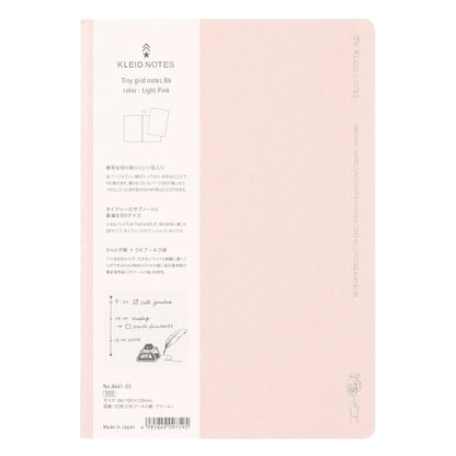 KLEID Tiny Grid Notes - B6, Light Pink