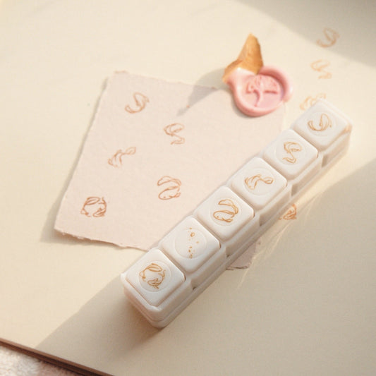 mikan manta - 6 in 1 Button Stamp  - Koi