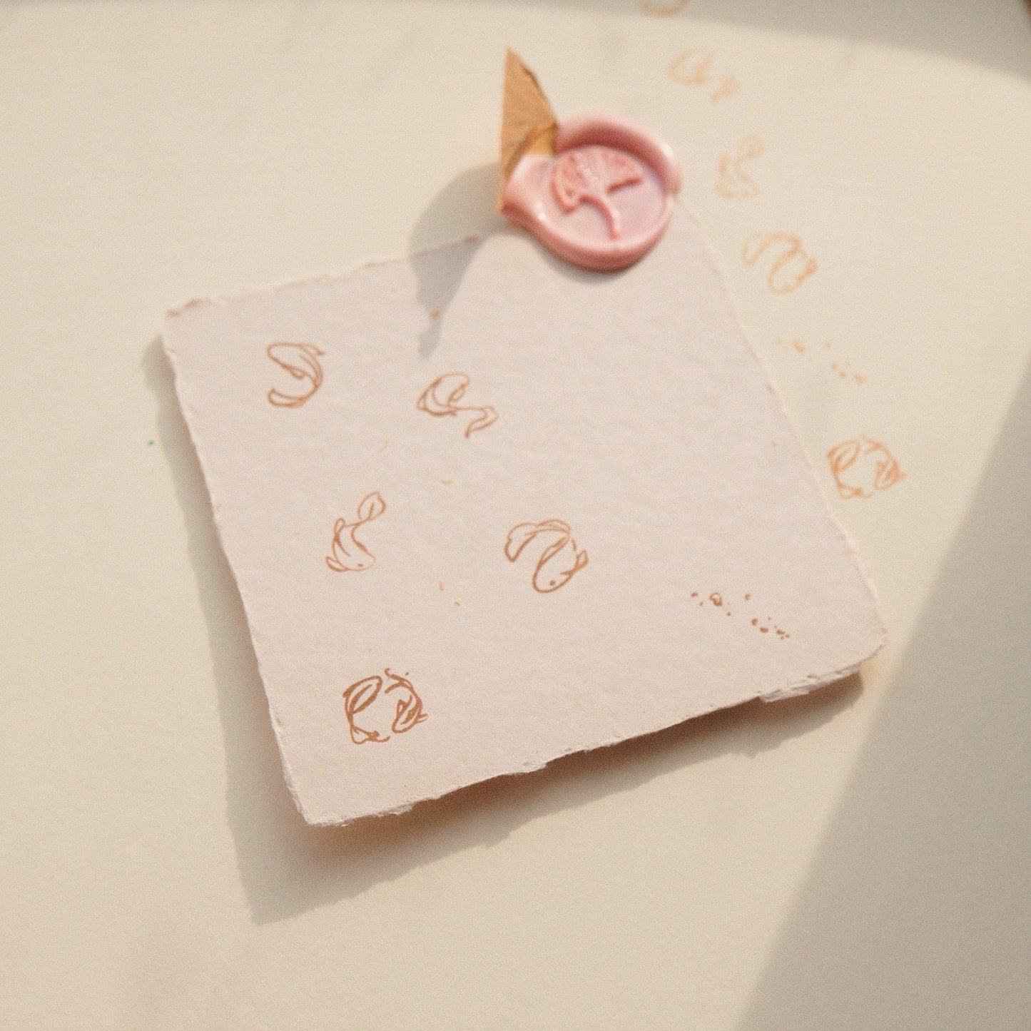 mikan manta - 6 in 1 Button Stamp  - Koi