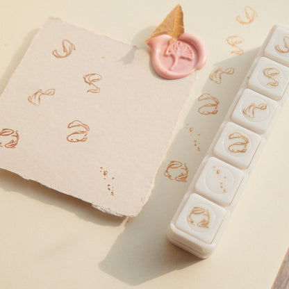 mikan manta - 6 in 1 Button Stamp  - Koi