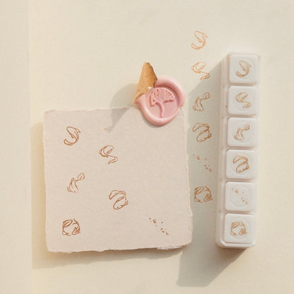mikan manta - 6 in 1 Button Stamp  - Koi